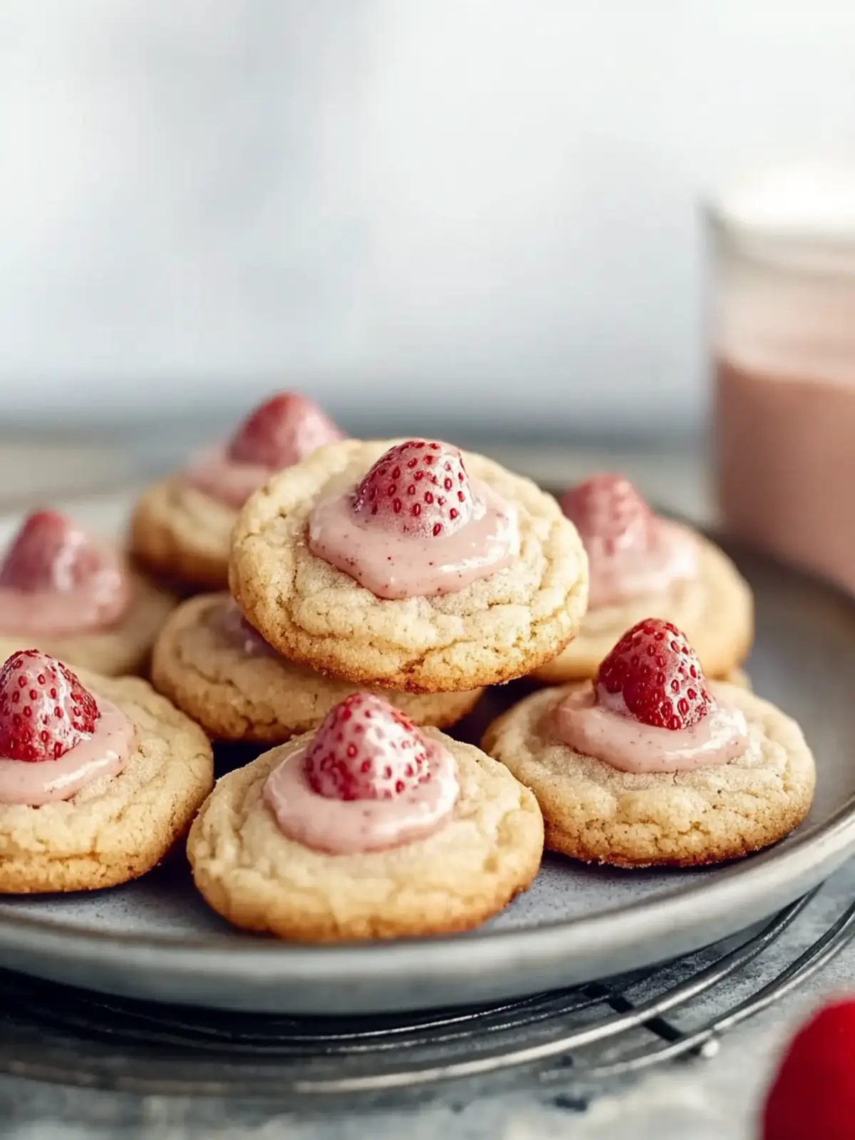 Strawberry Kiss Cookies