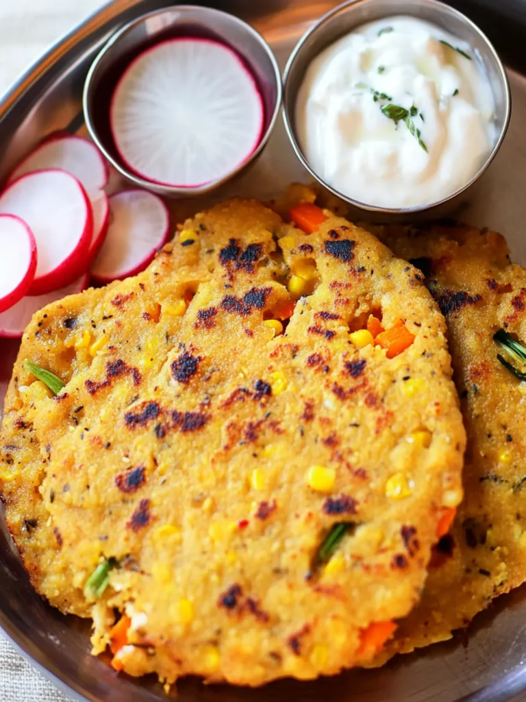 Corn Masa Flatbread with Carrots and Radish