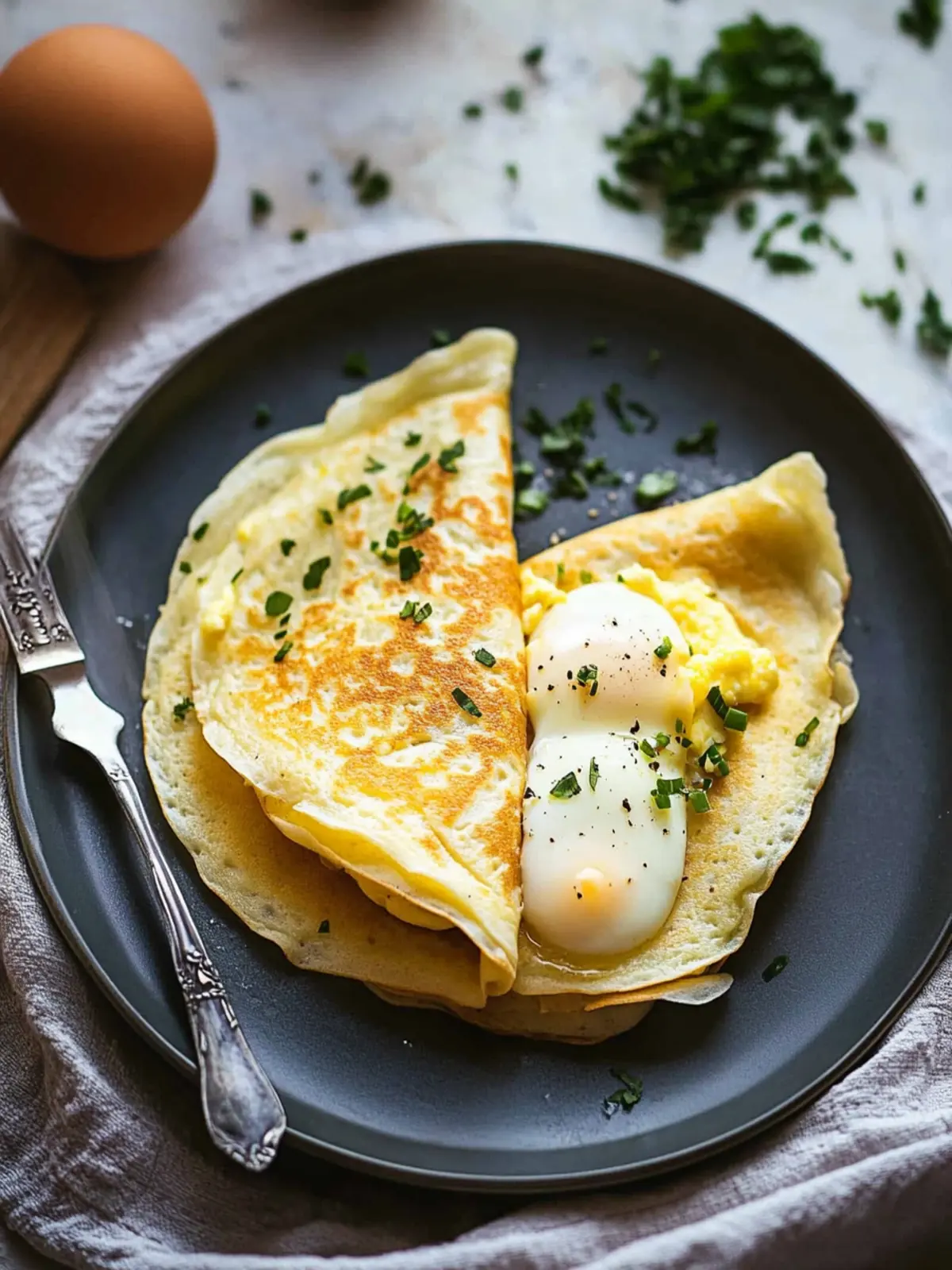 Delicious Breakfast Crêpes with Eggs and Cheddar You’ll Love 4 Breakfast Crêpes with Eggs and Cheddar