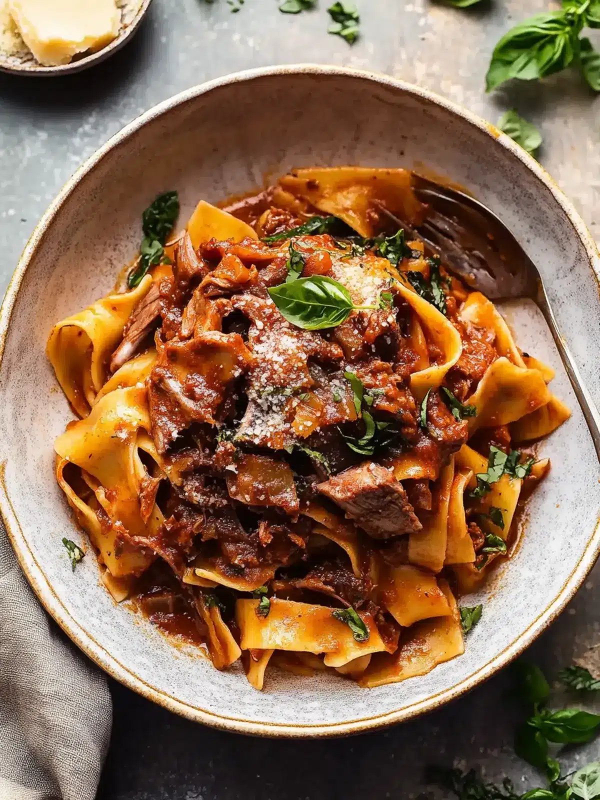 Braised Beef Short Rib Ragu with Pappardelle
