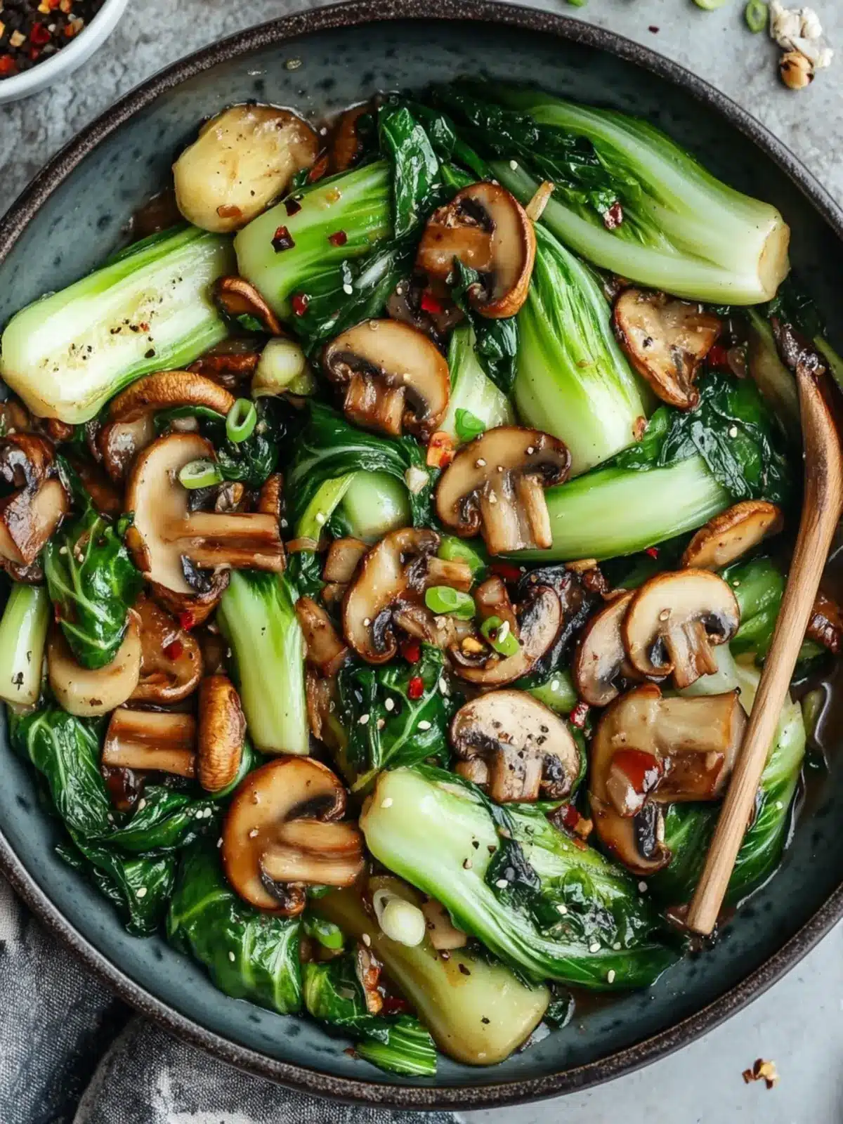 Bok Choy and Mushroom Stir Fry