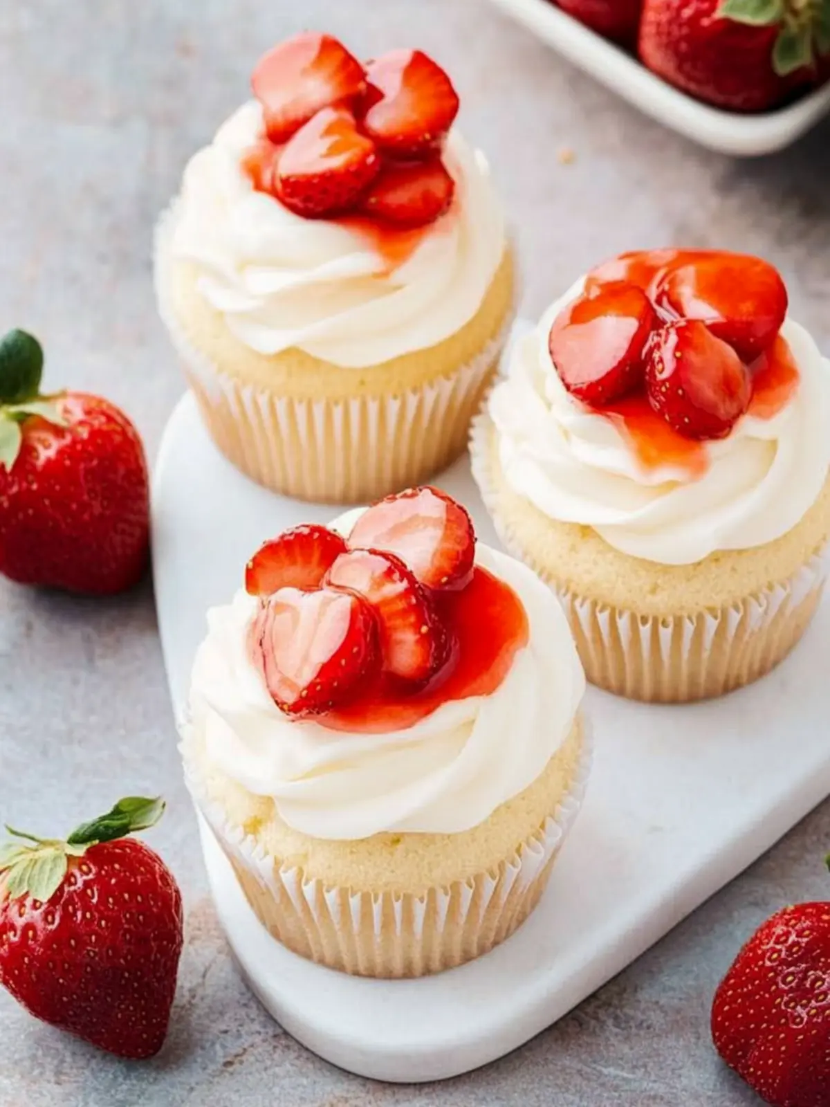 Strawberry Vanilla Cupcakes
