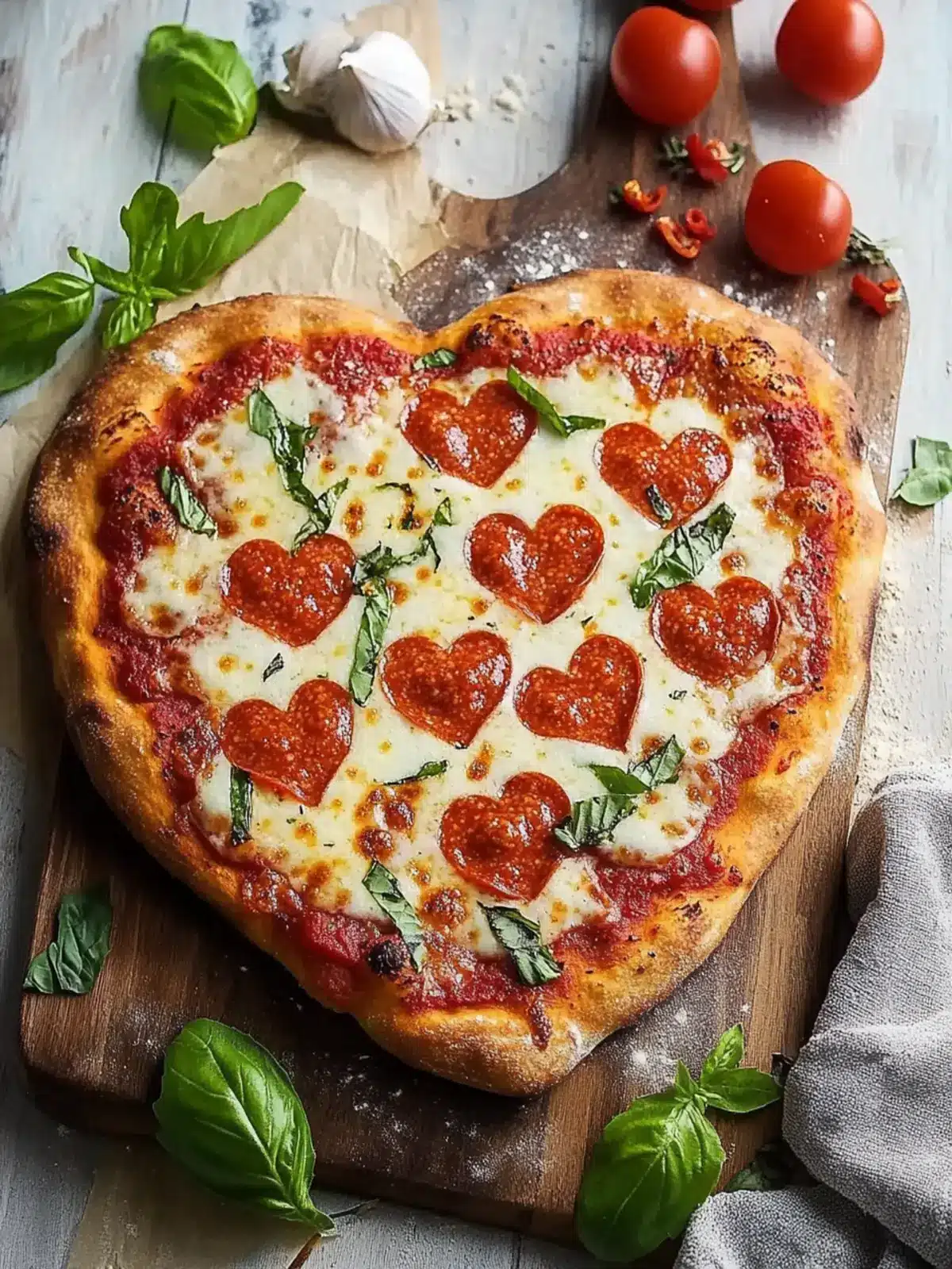Gluten-Free Heart Shaped Pizza