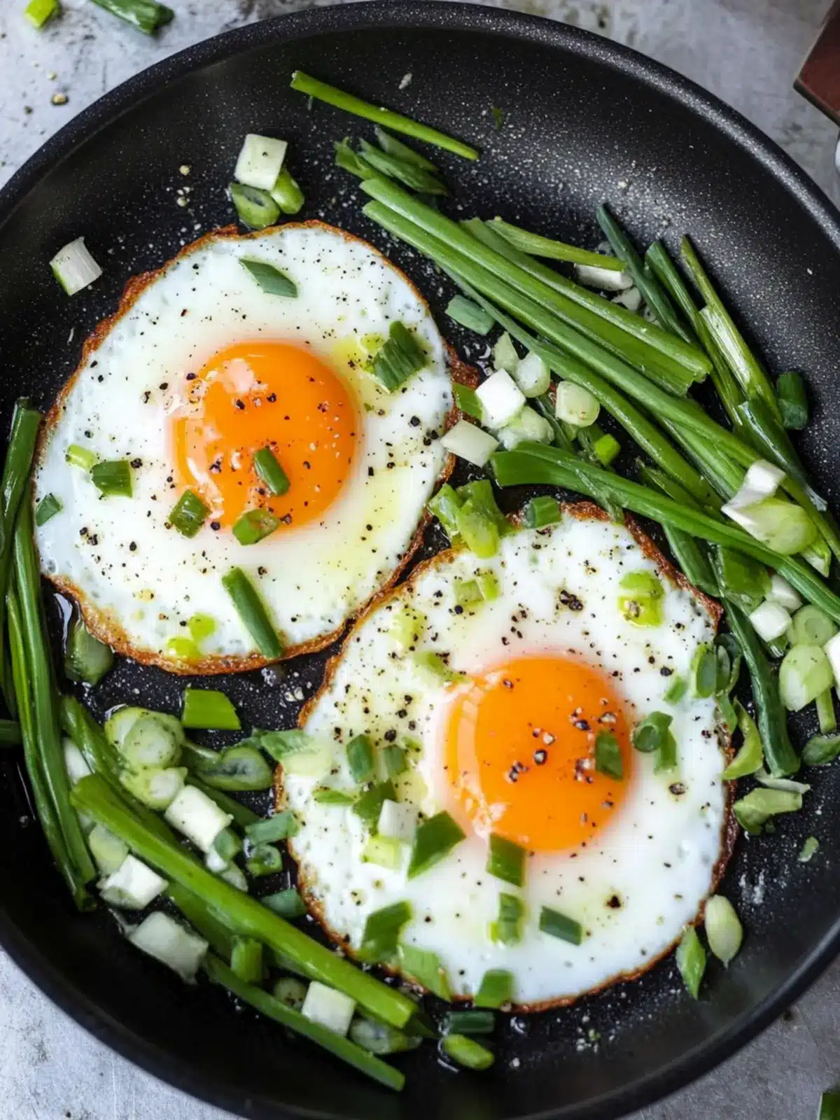 Delicious 10 Min Pan-Fried Eggs with Green Onions Bliss 3 10 Min Pan-Fried Eggs with Green Onions