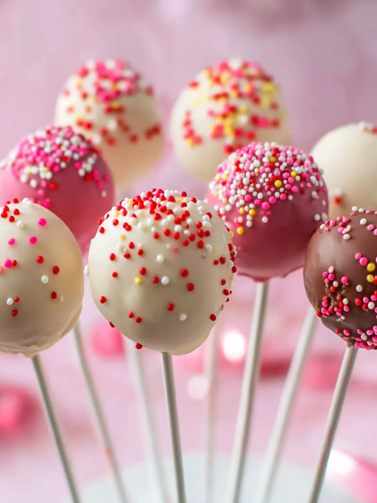 Easy Valentine’s Cake Pops (with cake mix)