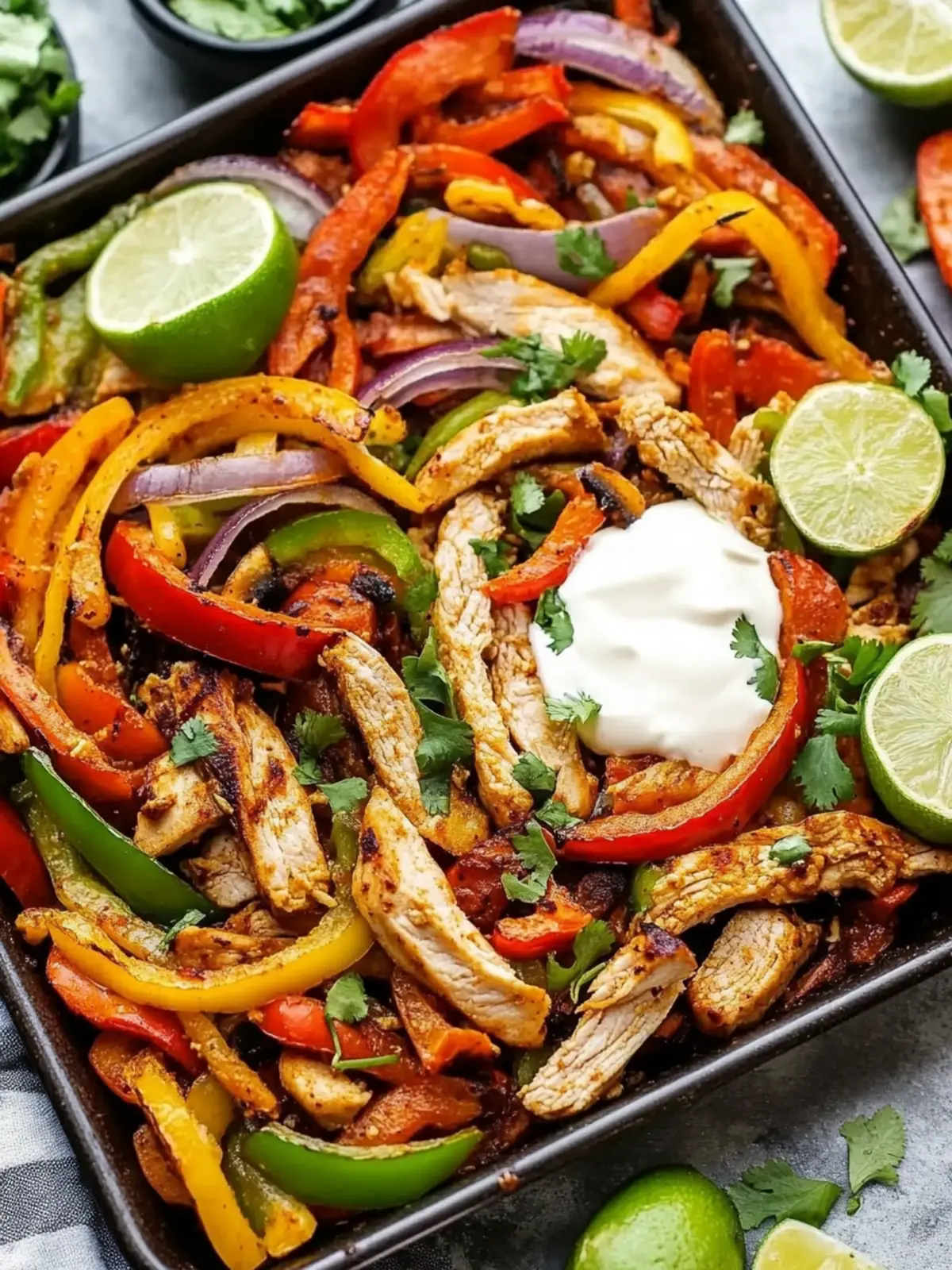 Savory Sheet Pan Chicken Fajita Bowls for Easy Meal Prep 2 Sheet Pan Chicken Fajita Bowls