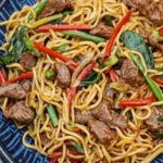 Beef Chow Mein with Sha Cha Sauce