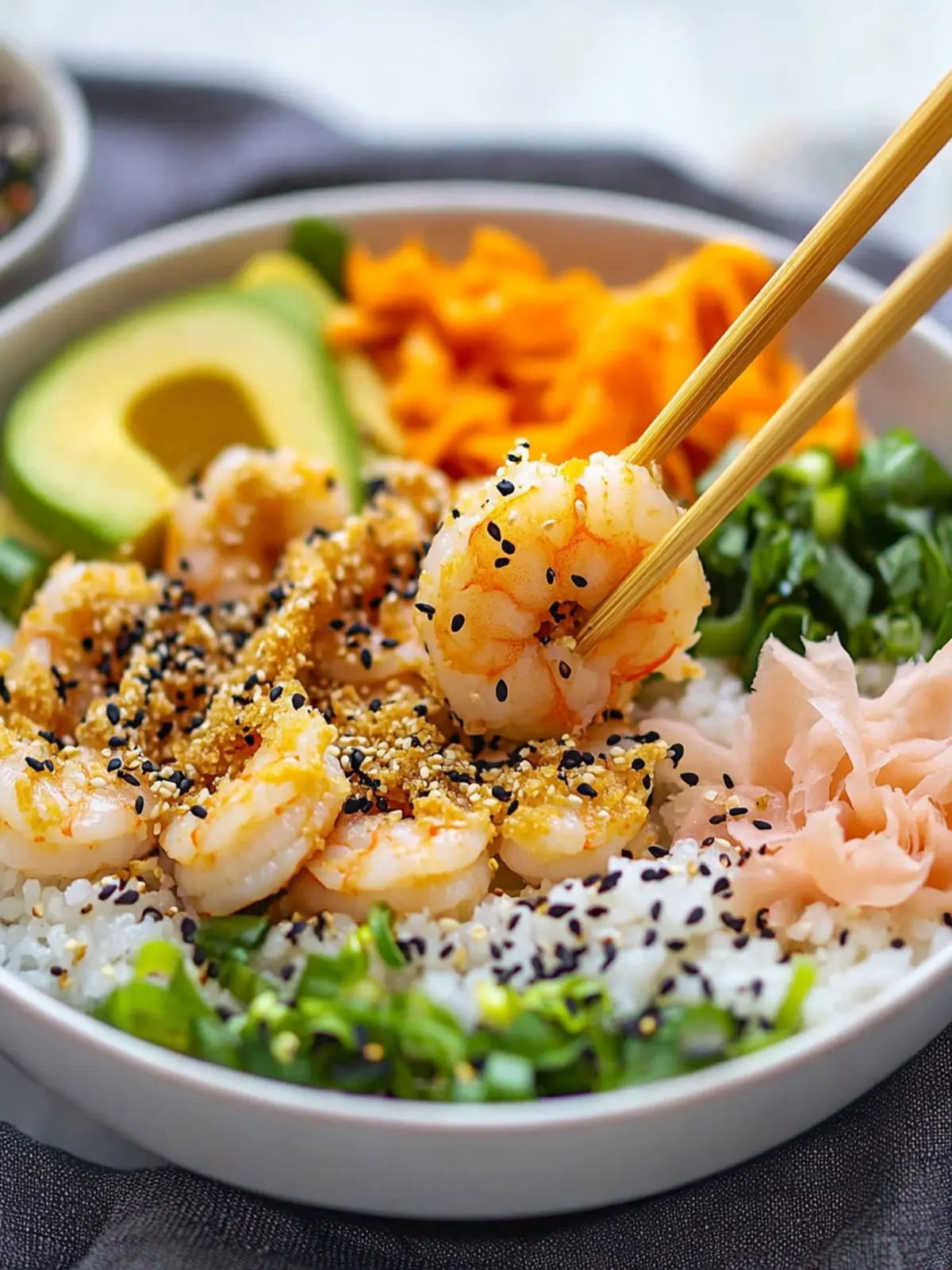 Easy Crunchy Shrimp Sushi Bowl