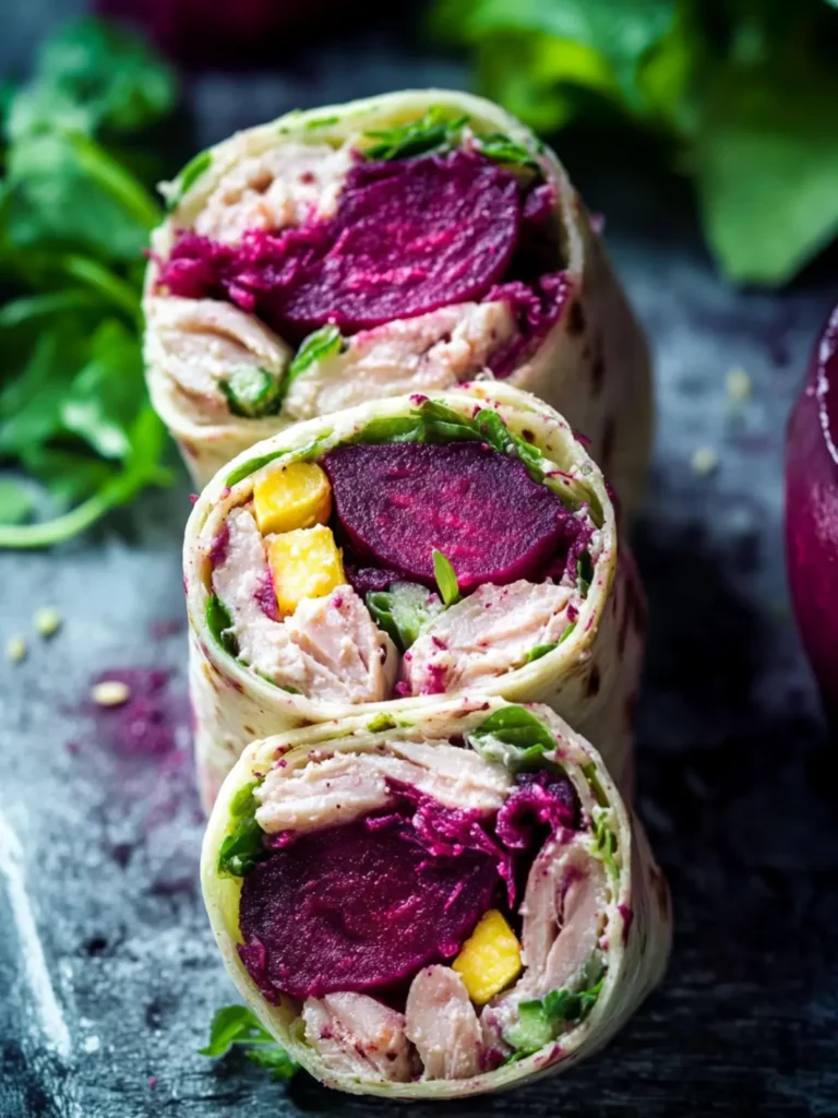 Tuna Beetroot Tortilla Wraps