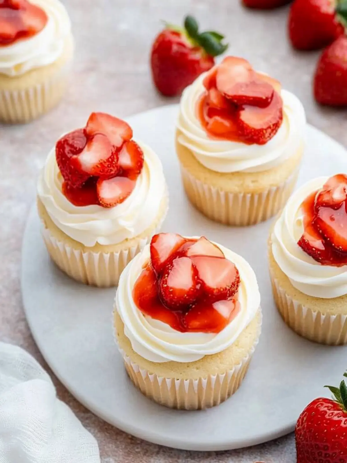 Strawberry Vanilla Cupcakes