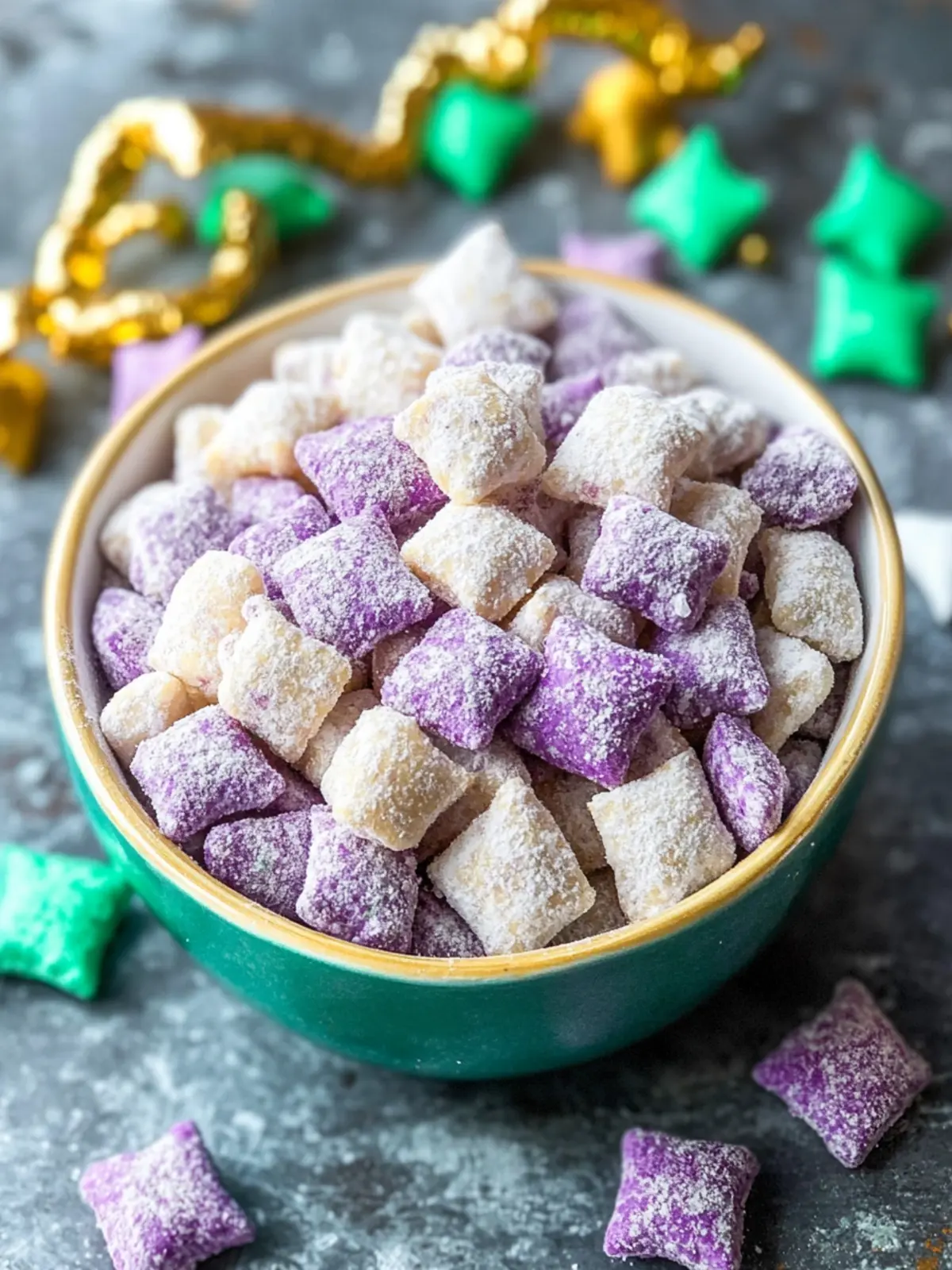 Mardi Gras Puppy Chow