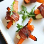 Carrot Bacon Wrapped Apple Bites (Vegan Appetizer)