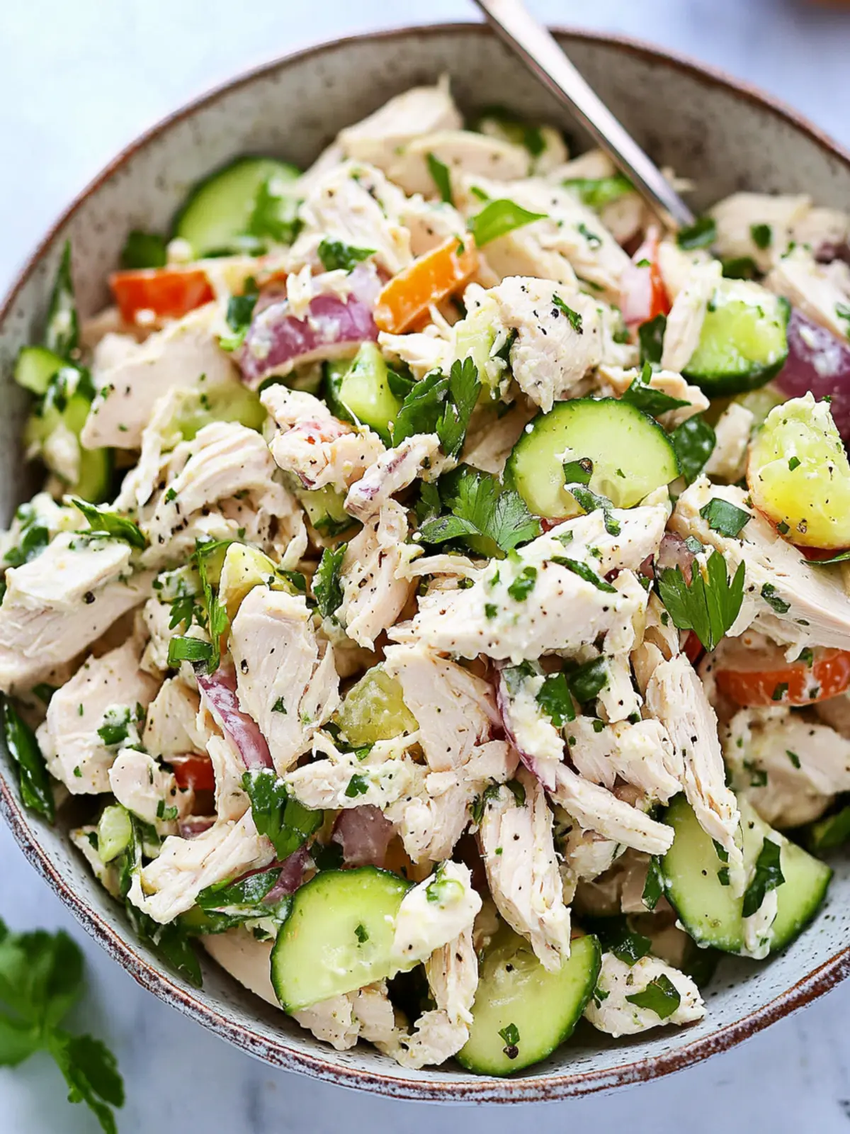 Easy And Healthy Chicken Salad Recipe (No Mayo)