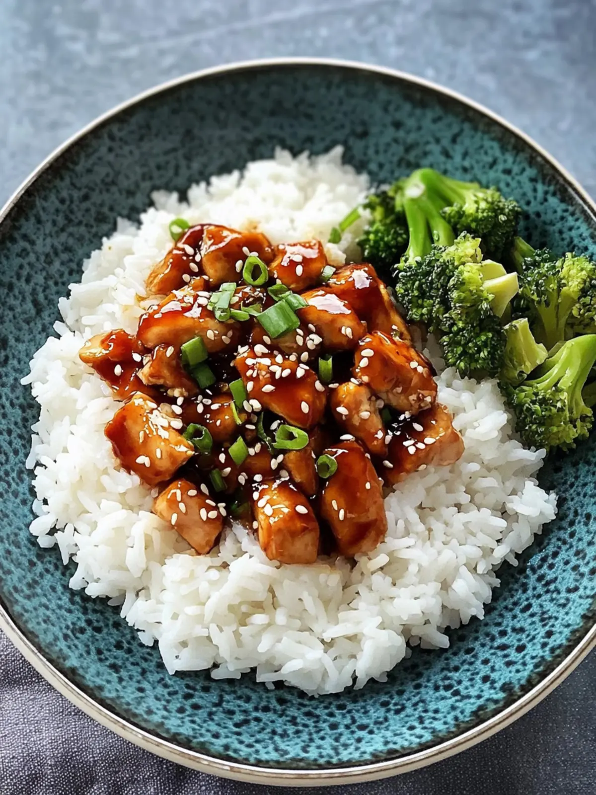 Teriyaki chicken with rice