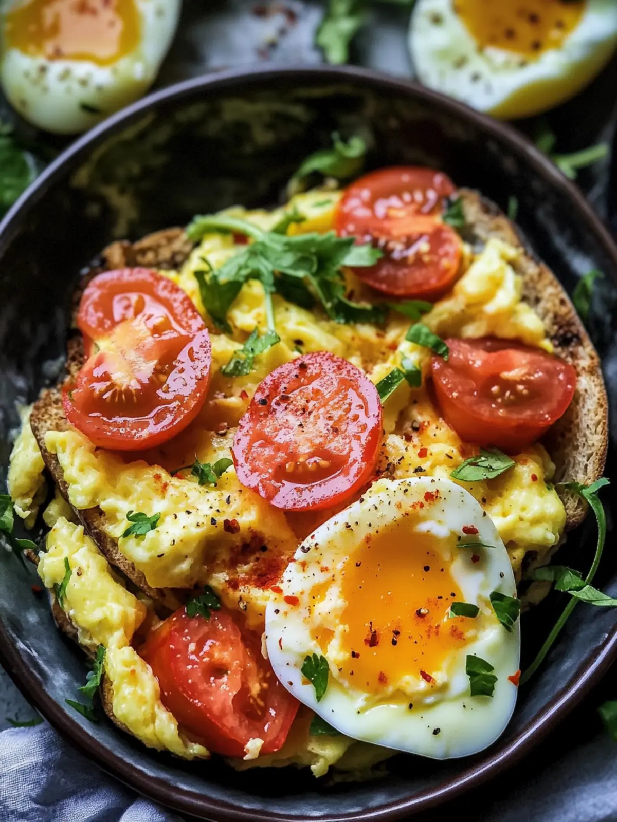 Turkish Scrambled Eggs With Tomatoes