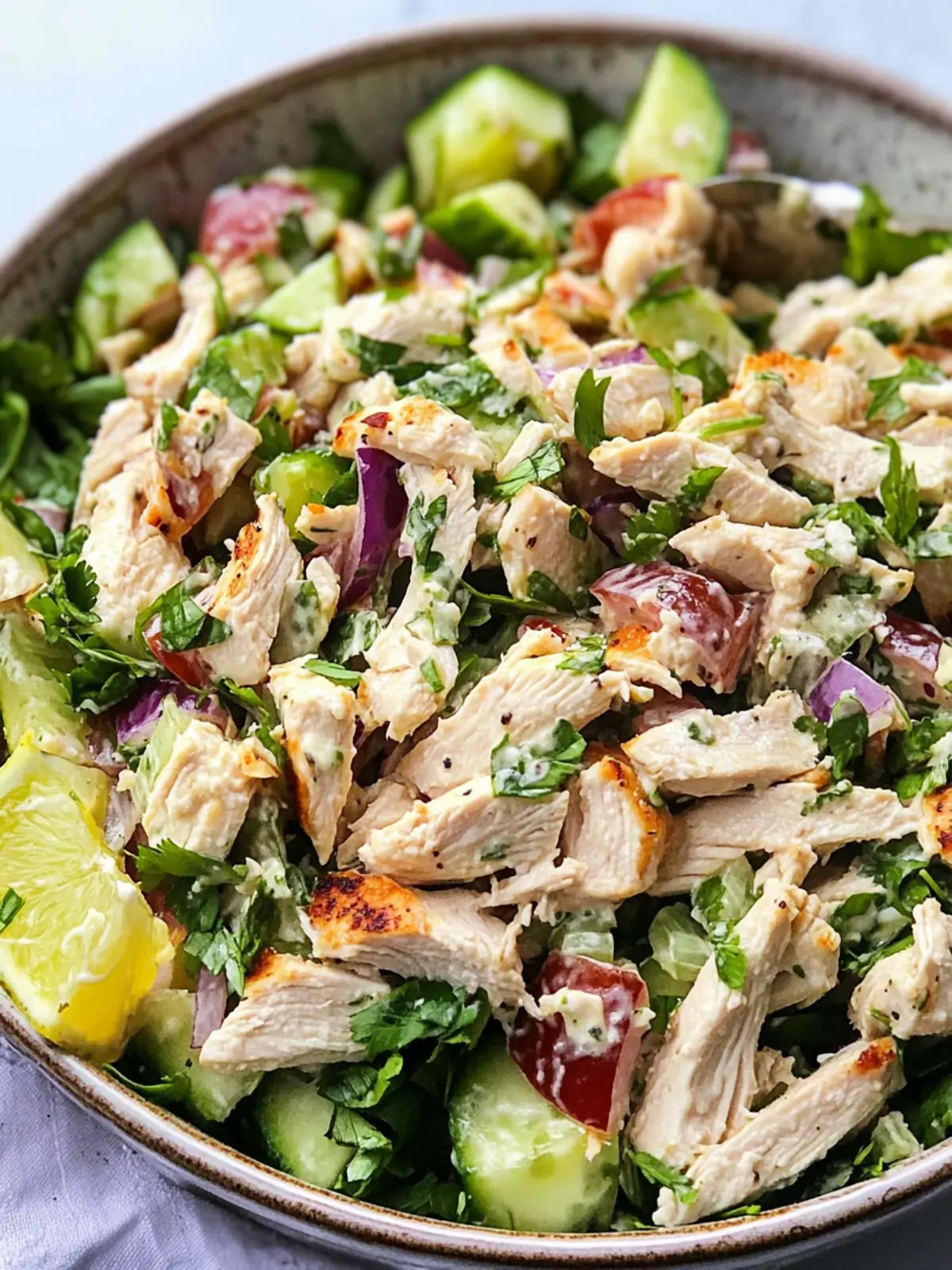 Easy And Healthy Chicken Salad Recipe (No Mayo)