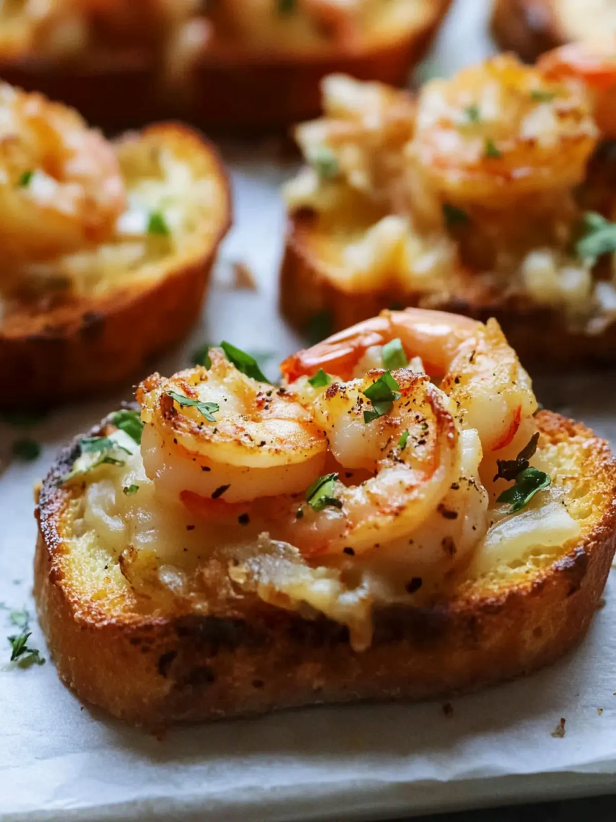 Creole Shrimp Toast – Easy & Cheesy