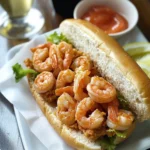 Crispy Shrimp Po’ Boy Sandwich with Zesty Remoulade Bliss 8 Shrimp Po’ Boy Sandwich