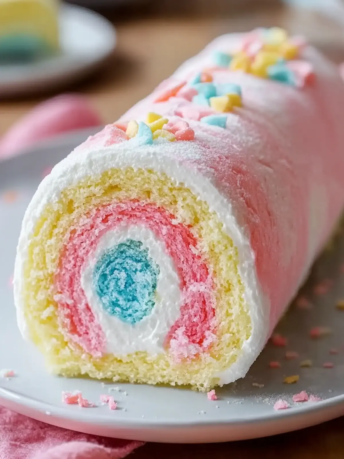 Japanese Cotton Candy Swiss Cake Roll