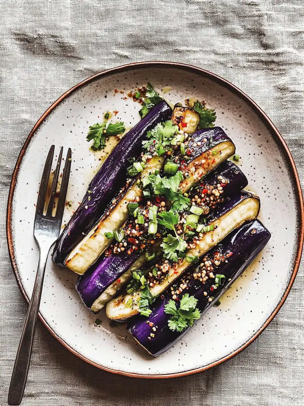 Seasoned Steamed Eggplant