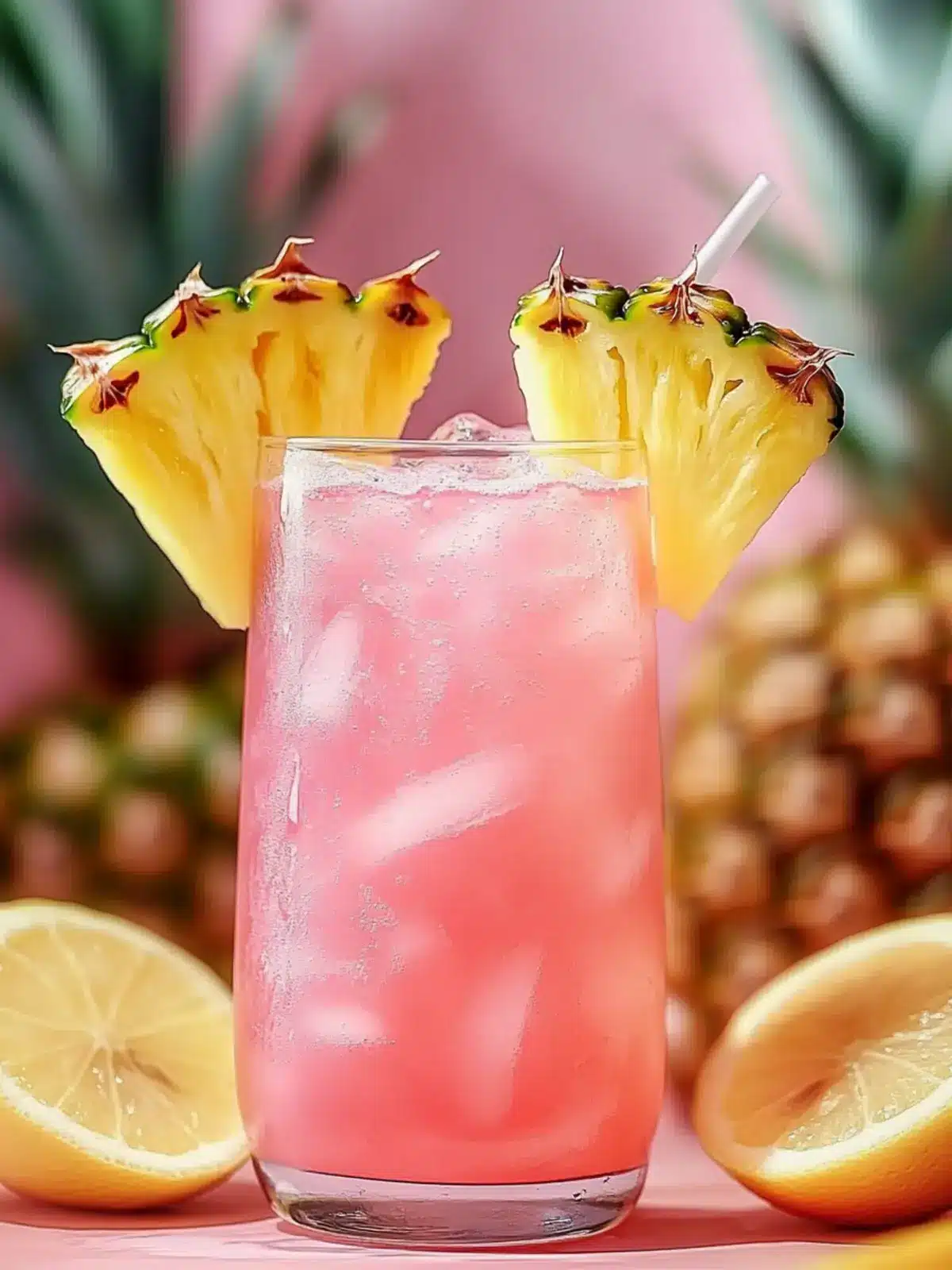 Pineapple Pink Lemonade Drink