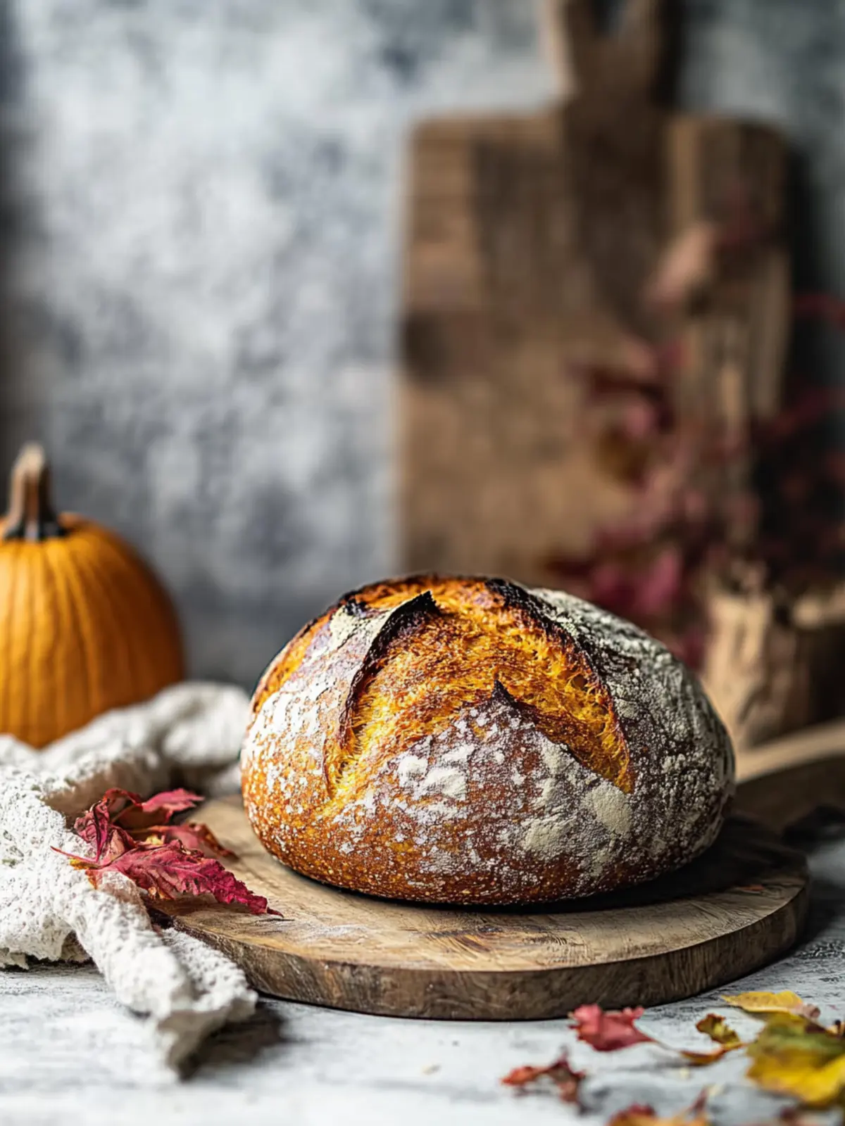 Pumpkin Kamut Calendula Sourdough Bread