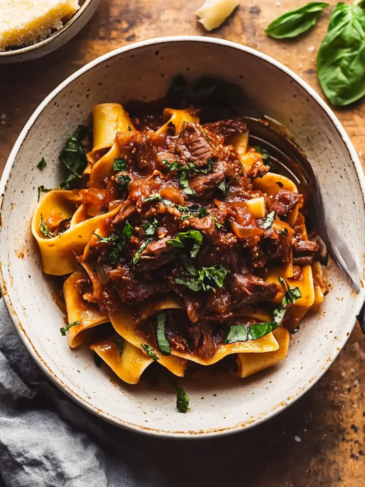Braised Beef Short Rib Ragu with Pappardelle