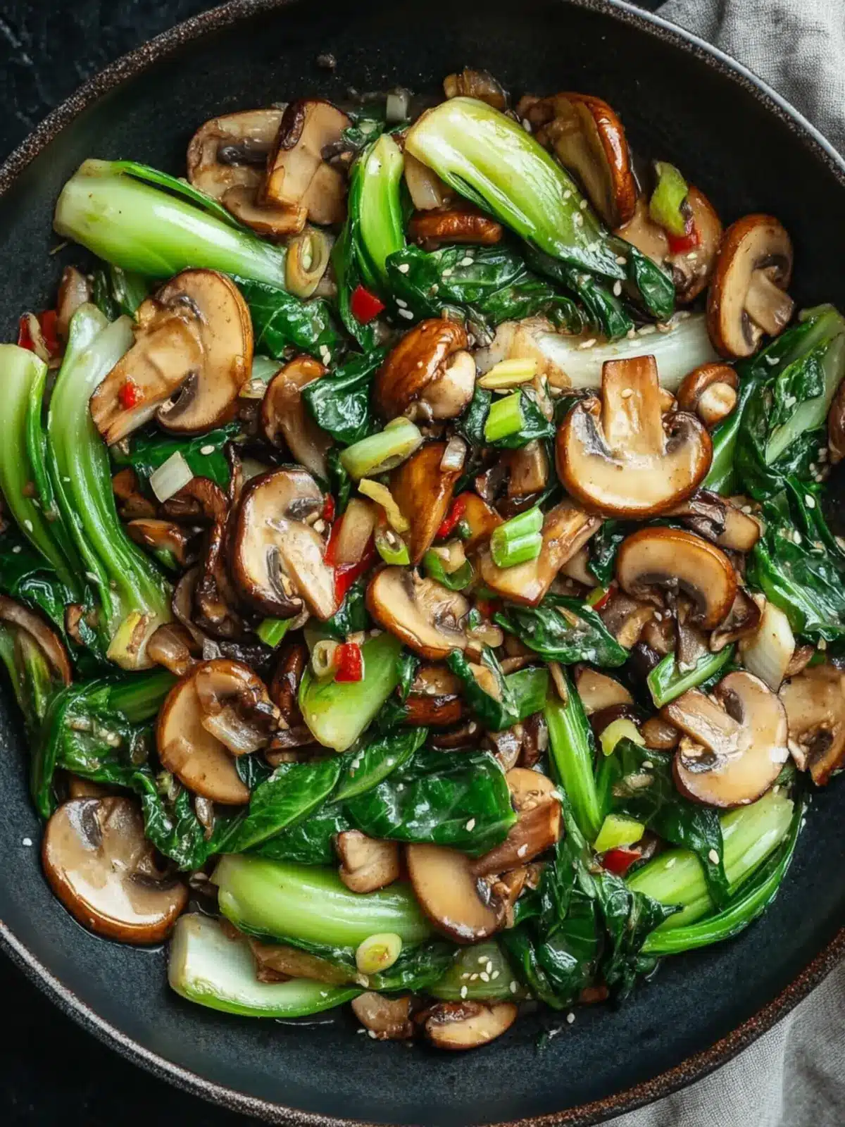 Bok Choy and Mushroom Stir Fry