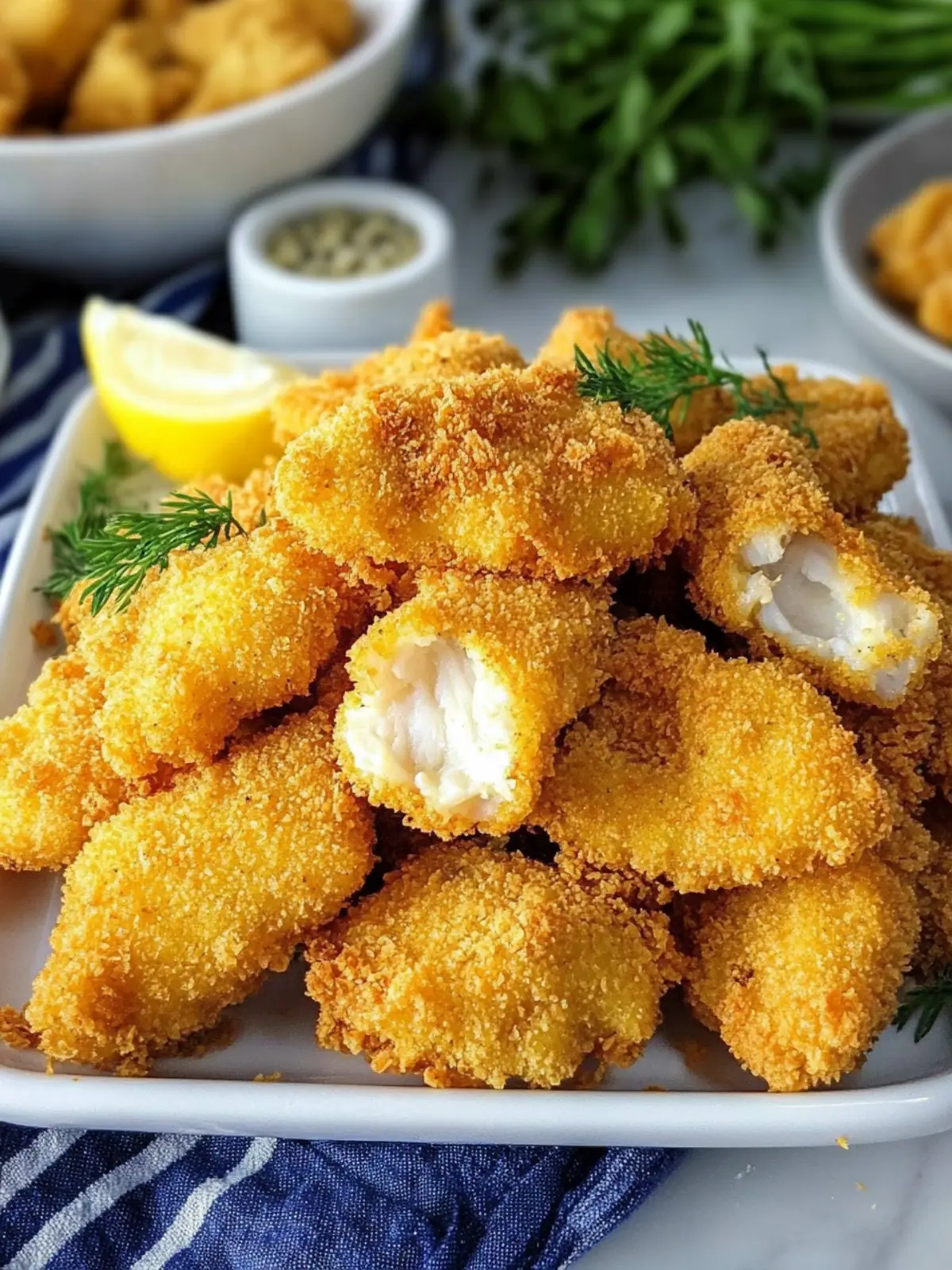 Easy Air Fryer Catfish Nuggets with Crispy Breading!
