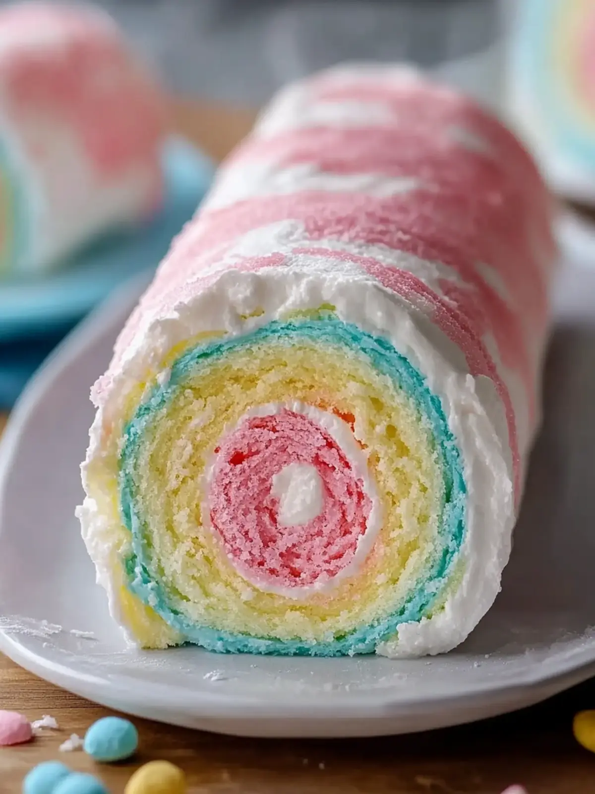 Japanese Cotton Candy Swiss Cake Roll