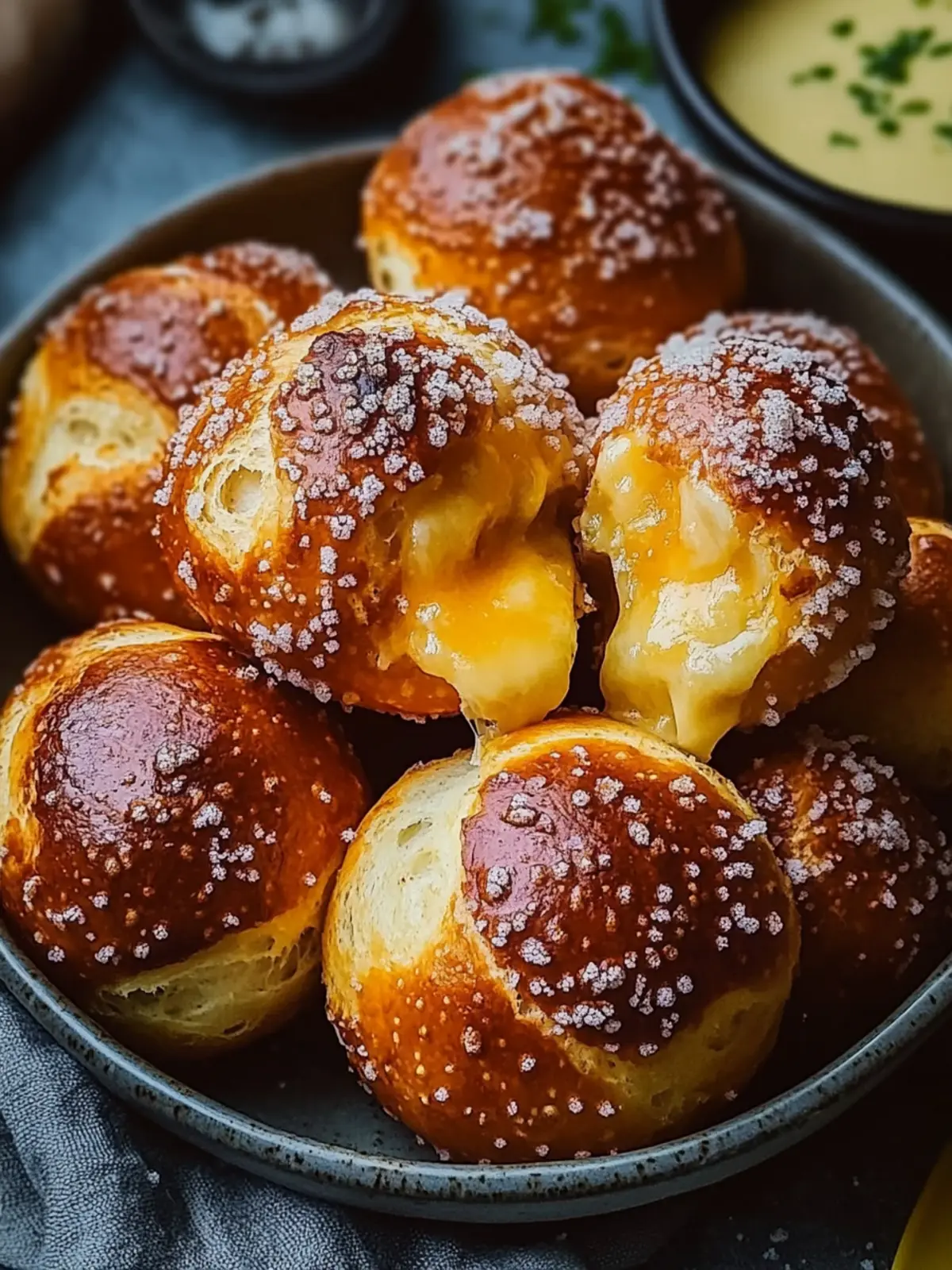 Cheesy Pretzel Bites