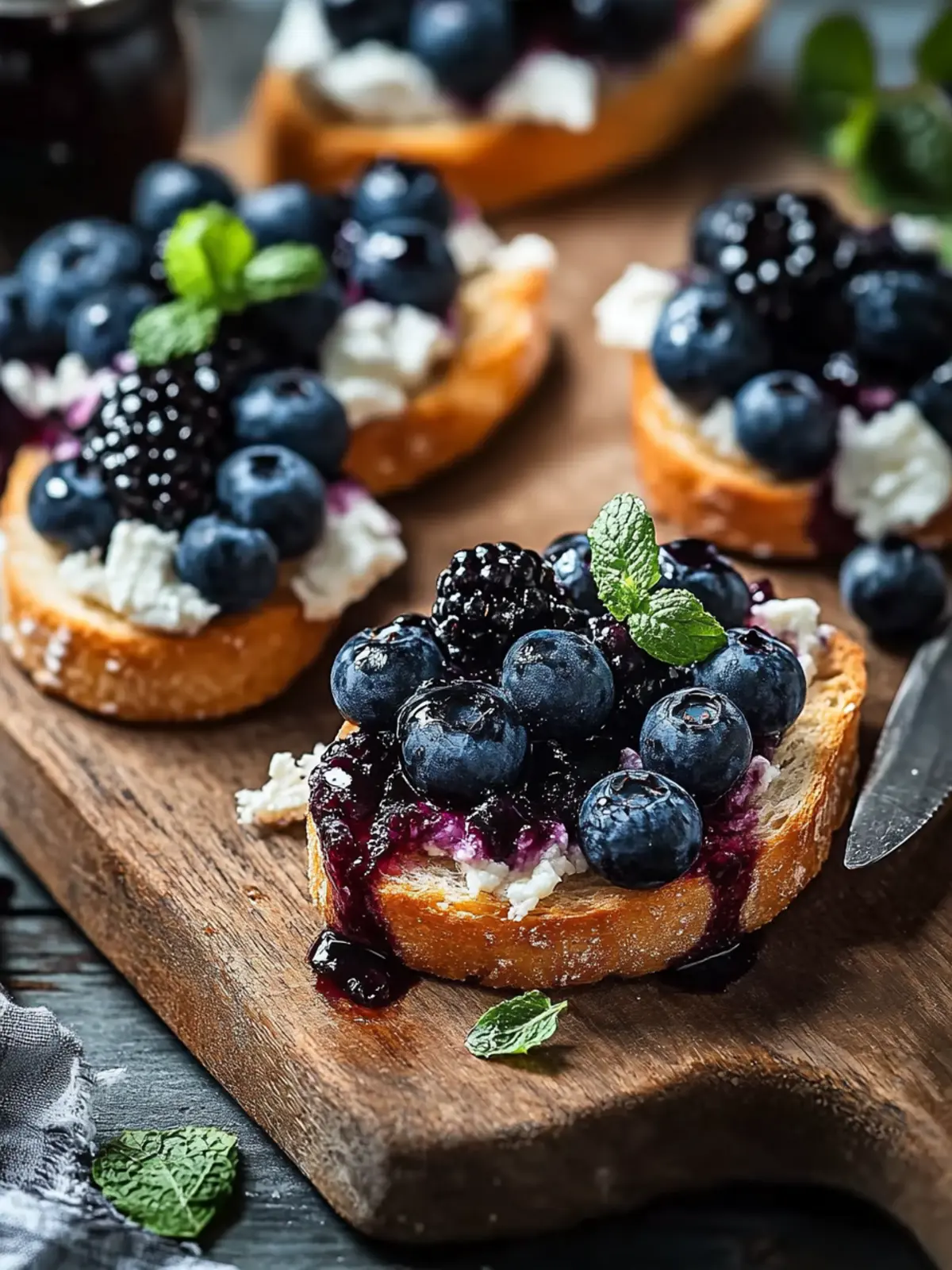 Blueberry Balsamic Goat Cheese Crostinis for Effortless Entertaining 4 Blueberry Balsamic Goat Cheese Crostinis