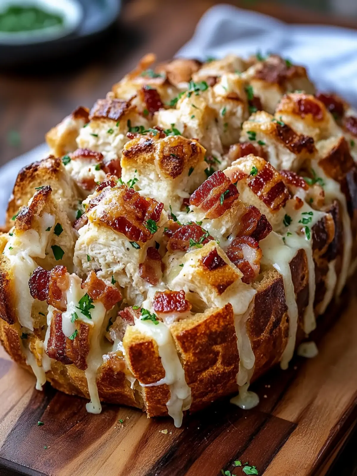 Savor Easy Chicken Bacon Ranch Pull-apart Bread Tonight 2 Easy Chicken Bacon Ranch Pull-apart Bread