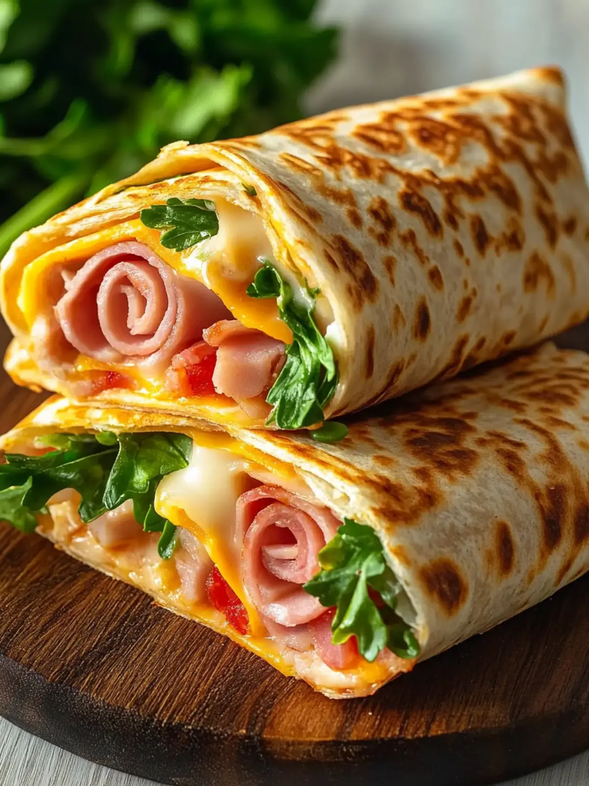 Air Fryer Hot Chicken Ham And Cheese Wraps