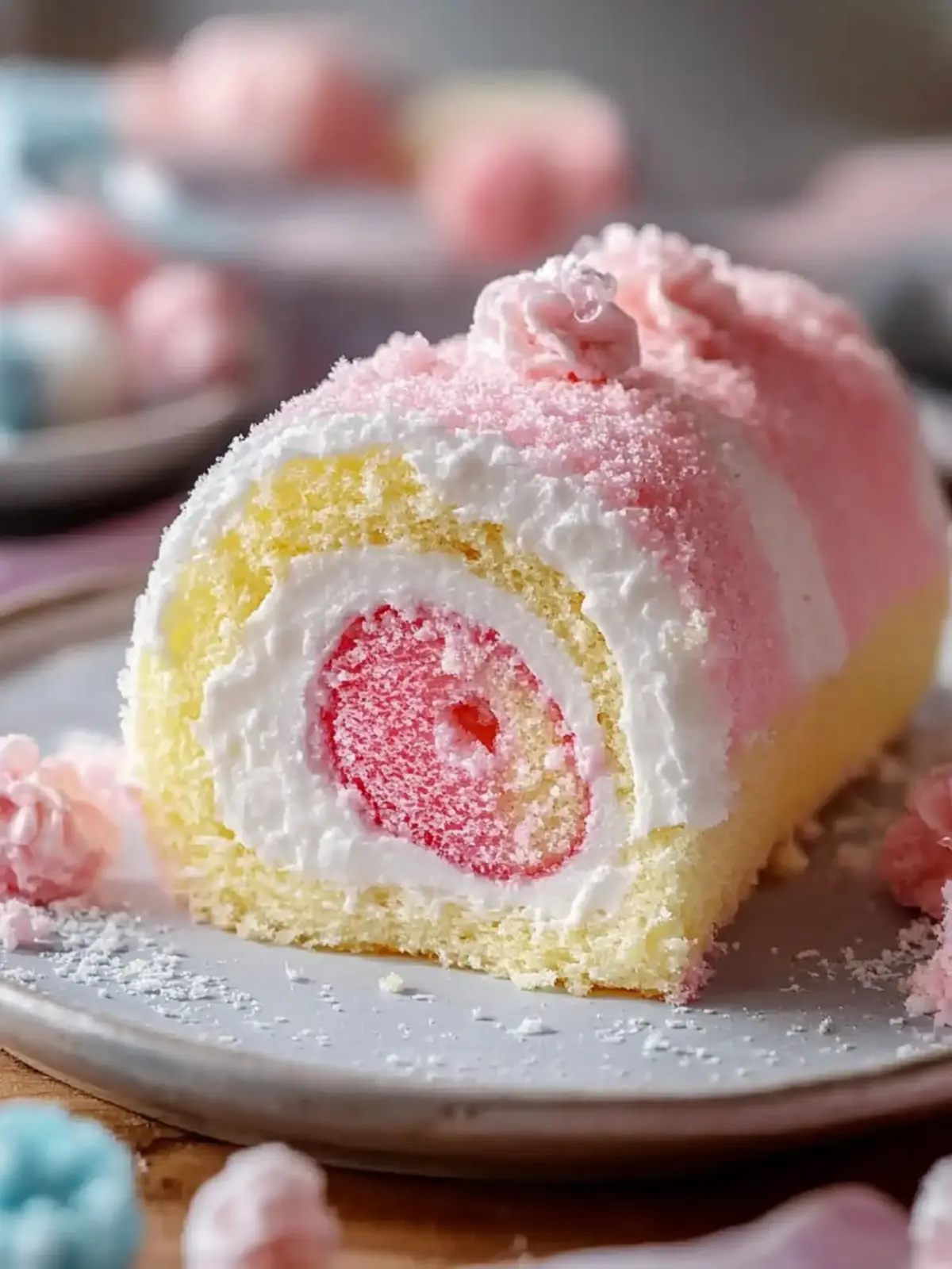 Japanese Cotton Candy Swiss Cake Roll