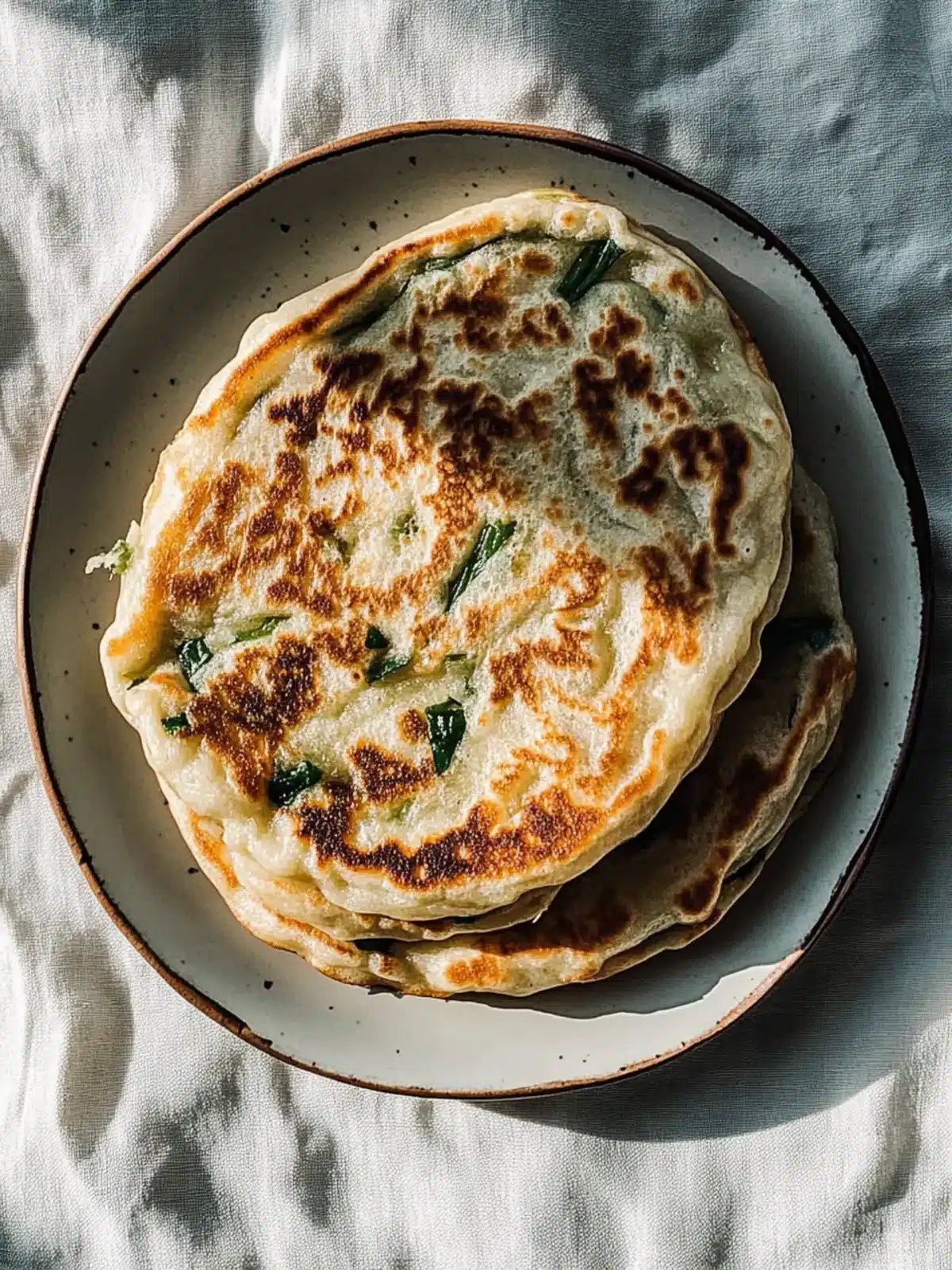 Crispy Scallion Pancakes: A Homemade Delight to Savor 4 Scallion Pancakes