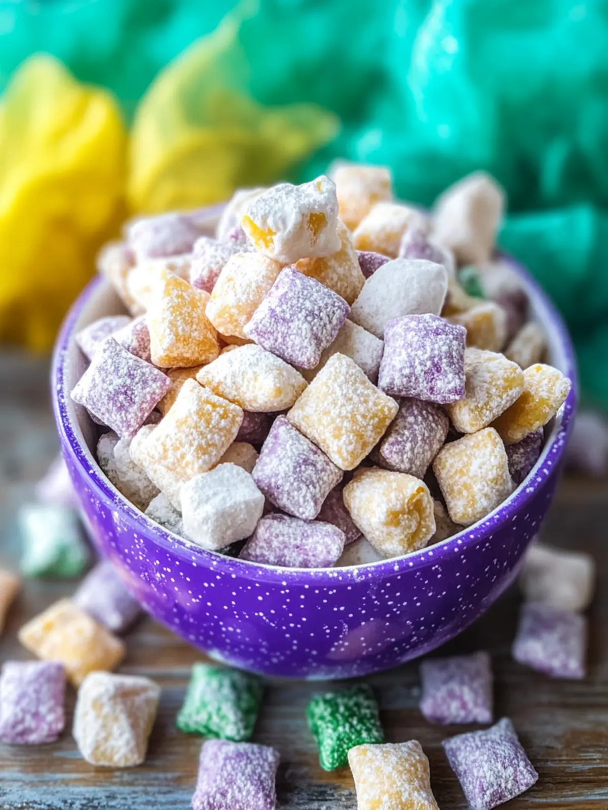 Mardi Gras Puppy Chow