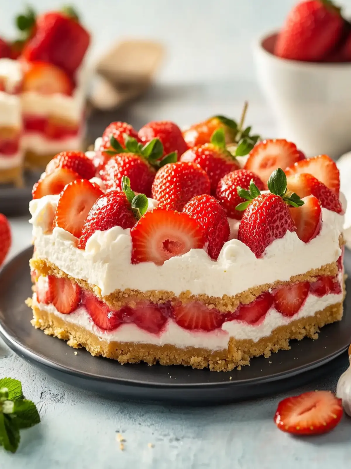Strawberry Shortcake Cheesecake You'll Love in Every Bite 2 Strawberry Shortcake Cheesecake You’ll Love!