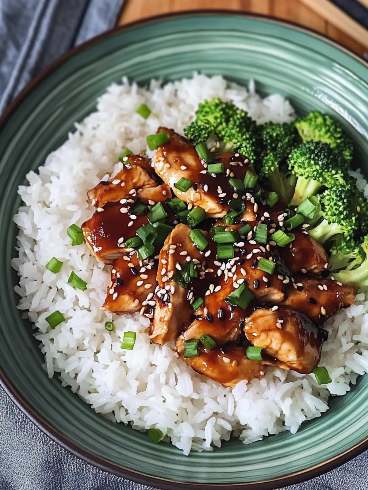 Teriyaki chicken with rice