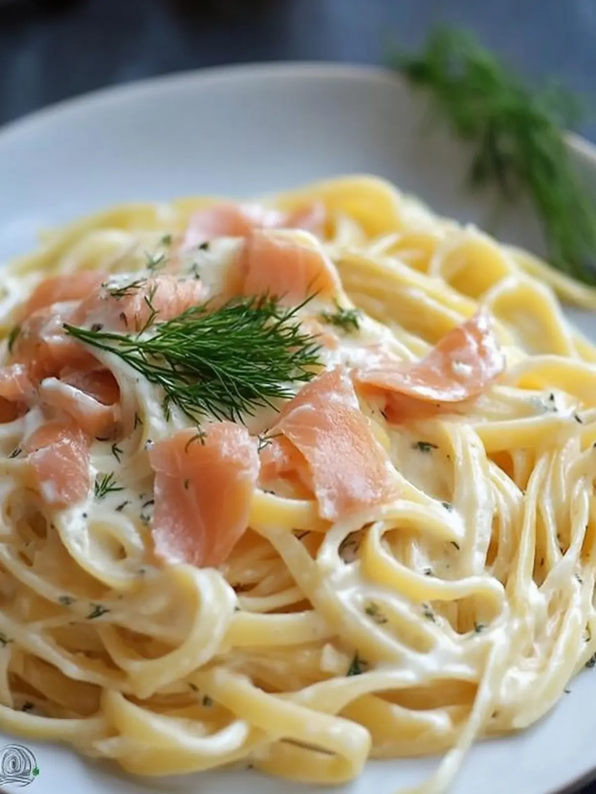 Pasta Smoked Salmon and Dill Cream Sauce