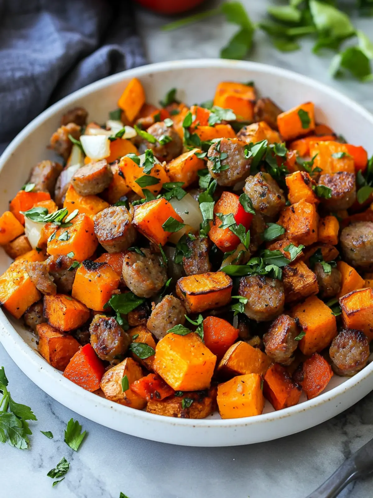 Sweet Potato Hash with Sausage
