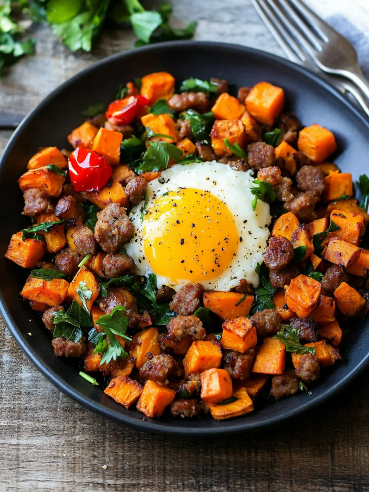 Sweet Potato Hash with Sausage