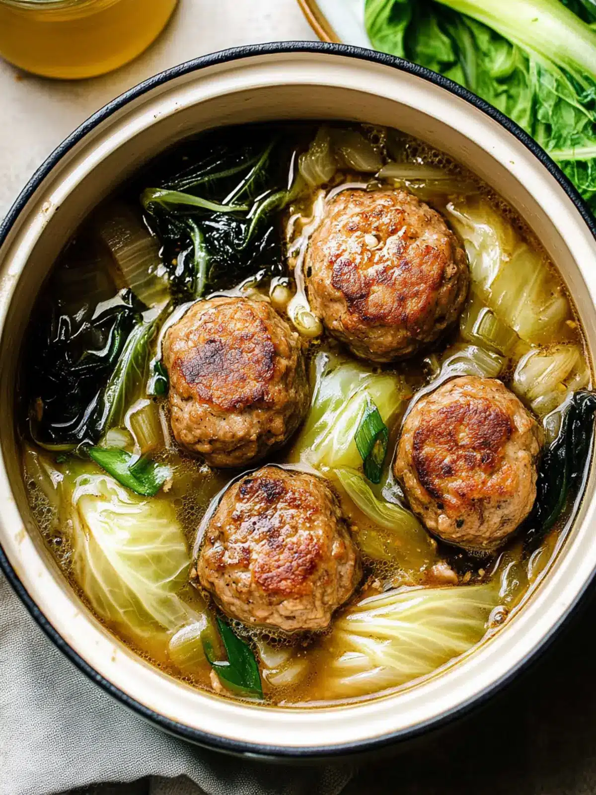 Chinese Lion’s Head Meatballs With Cabbage Stew