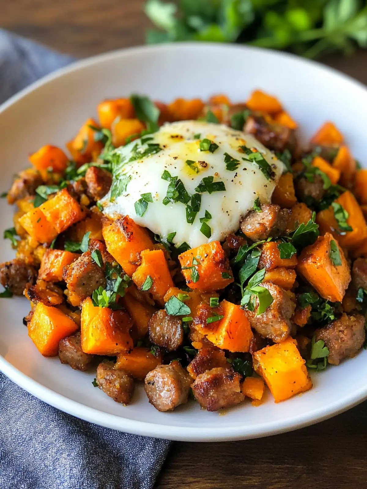Sweet Potato Hash with Sausage