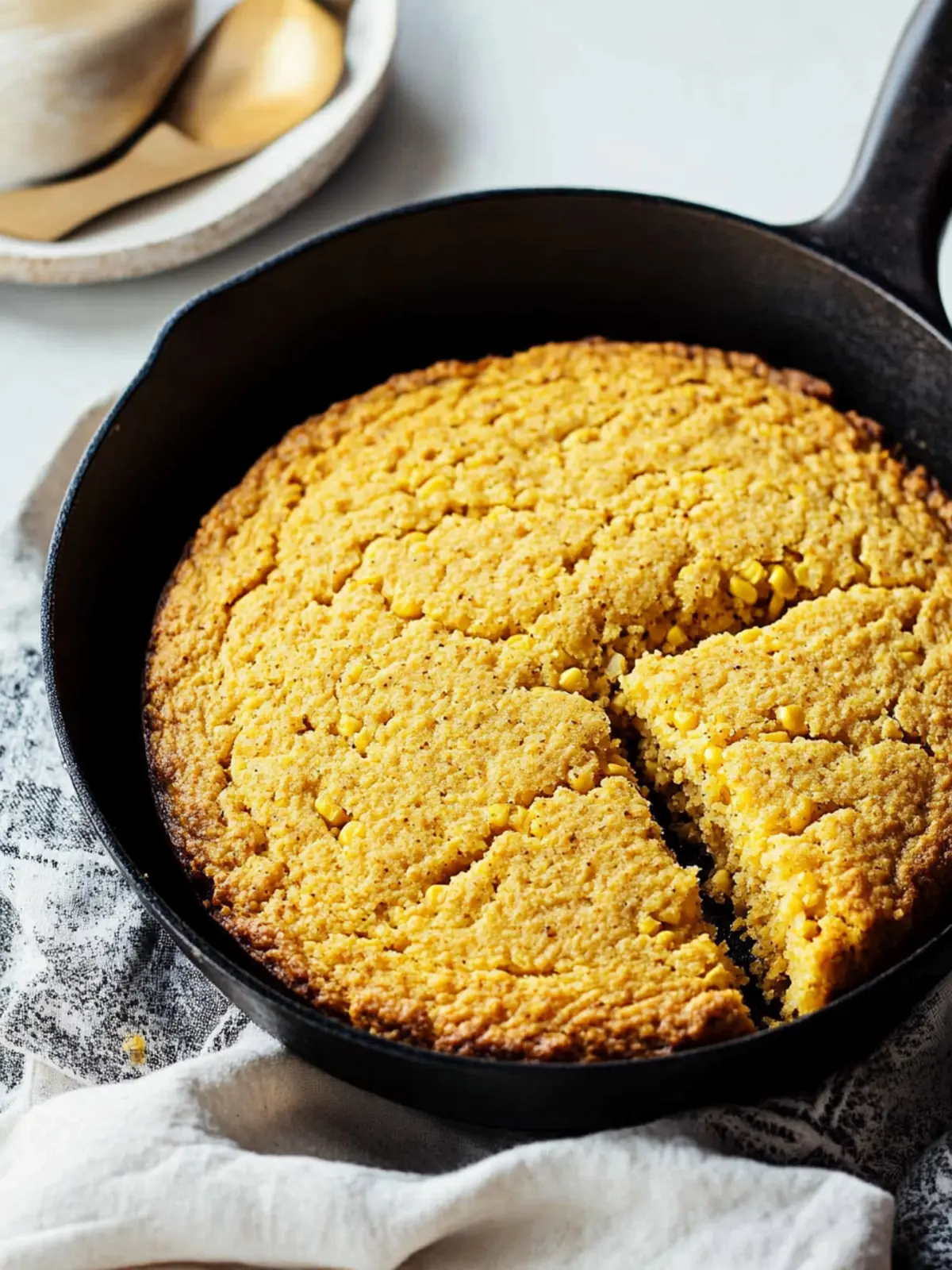 Easy Vegan Skillet Cornbread Recipe (Southwest)
