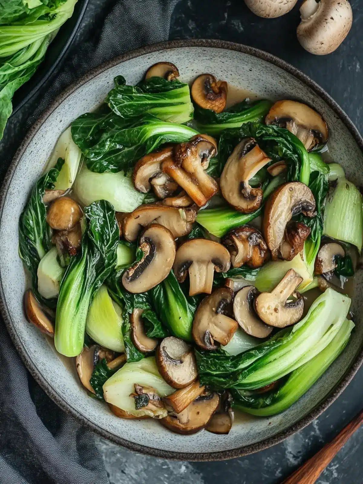 Bok Choy and Mushroom Stir Fry