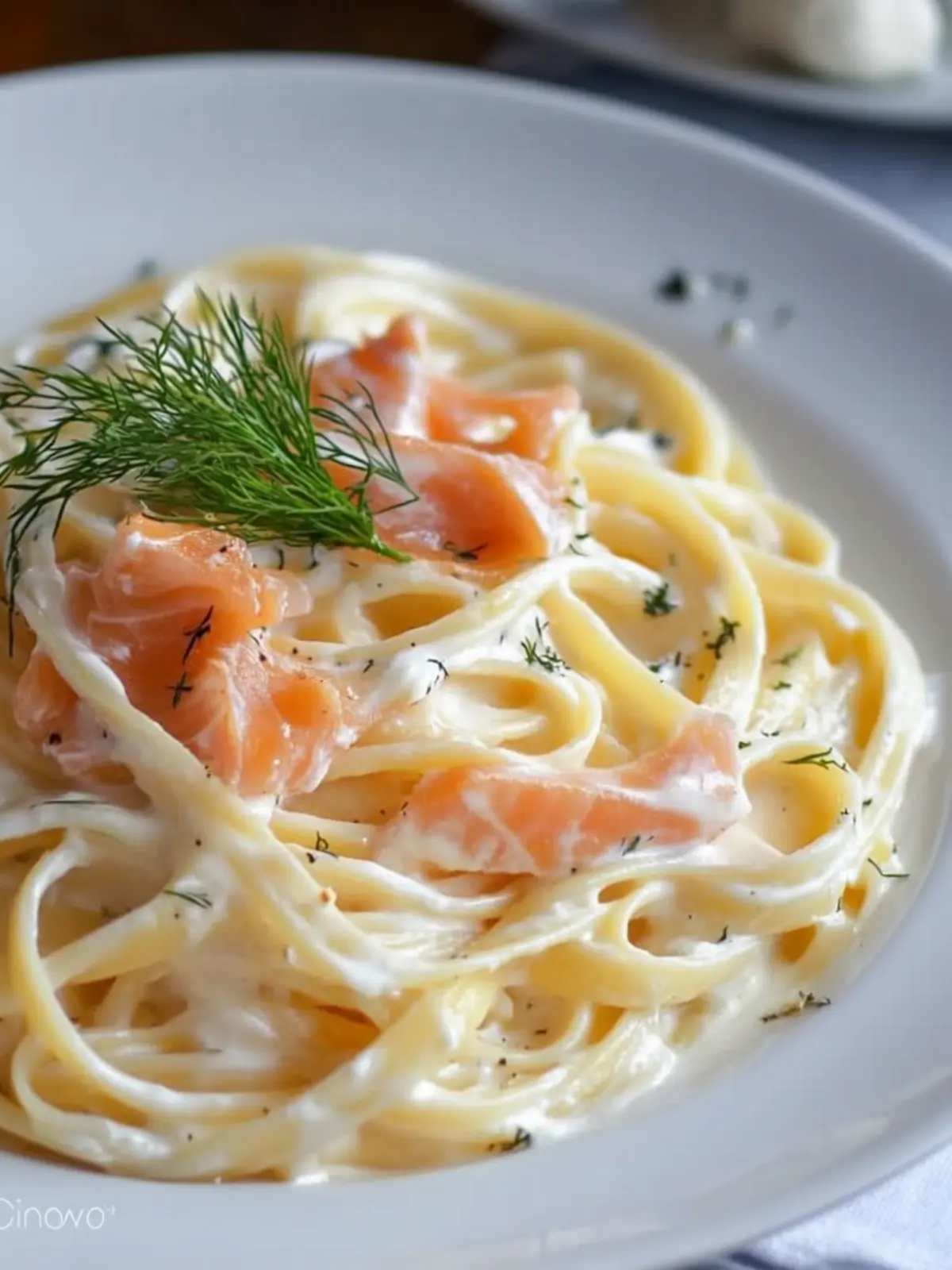Pasta Smoked Salmon and Dill Cream Sauce