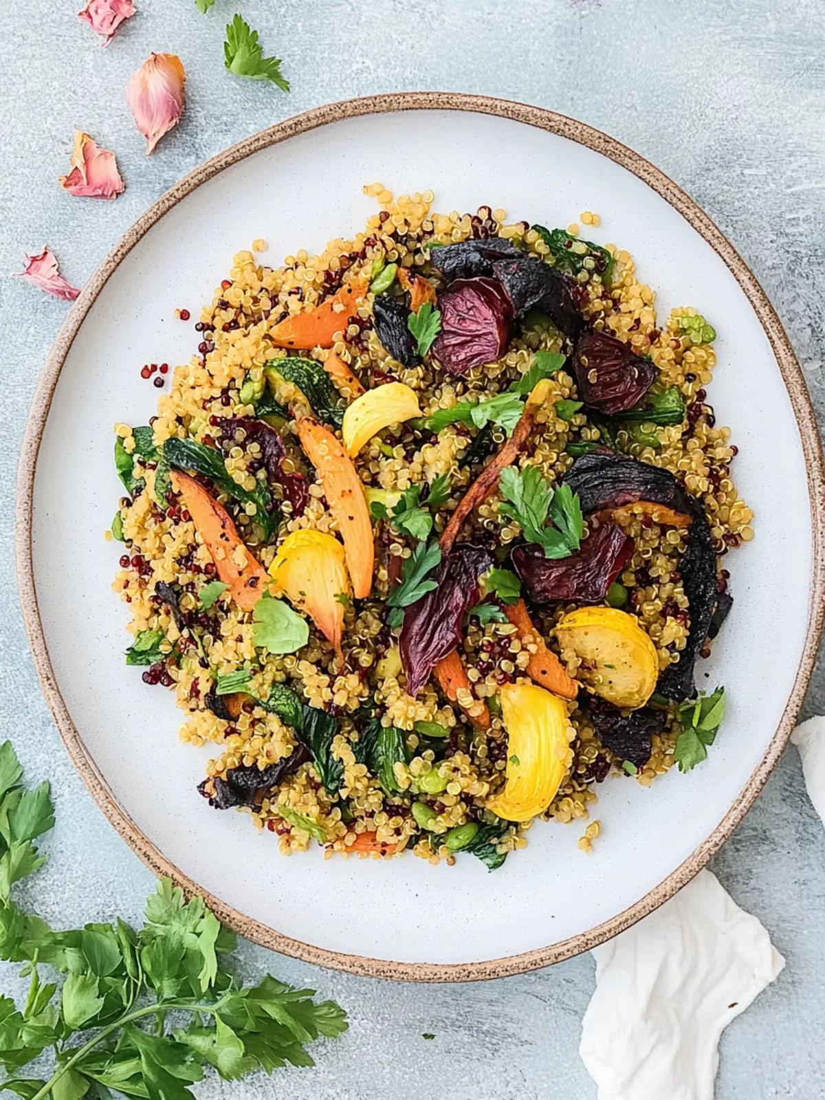 Quinoa With Roasted Summer Vegetables