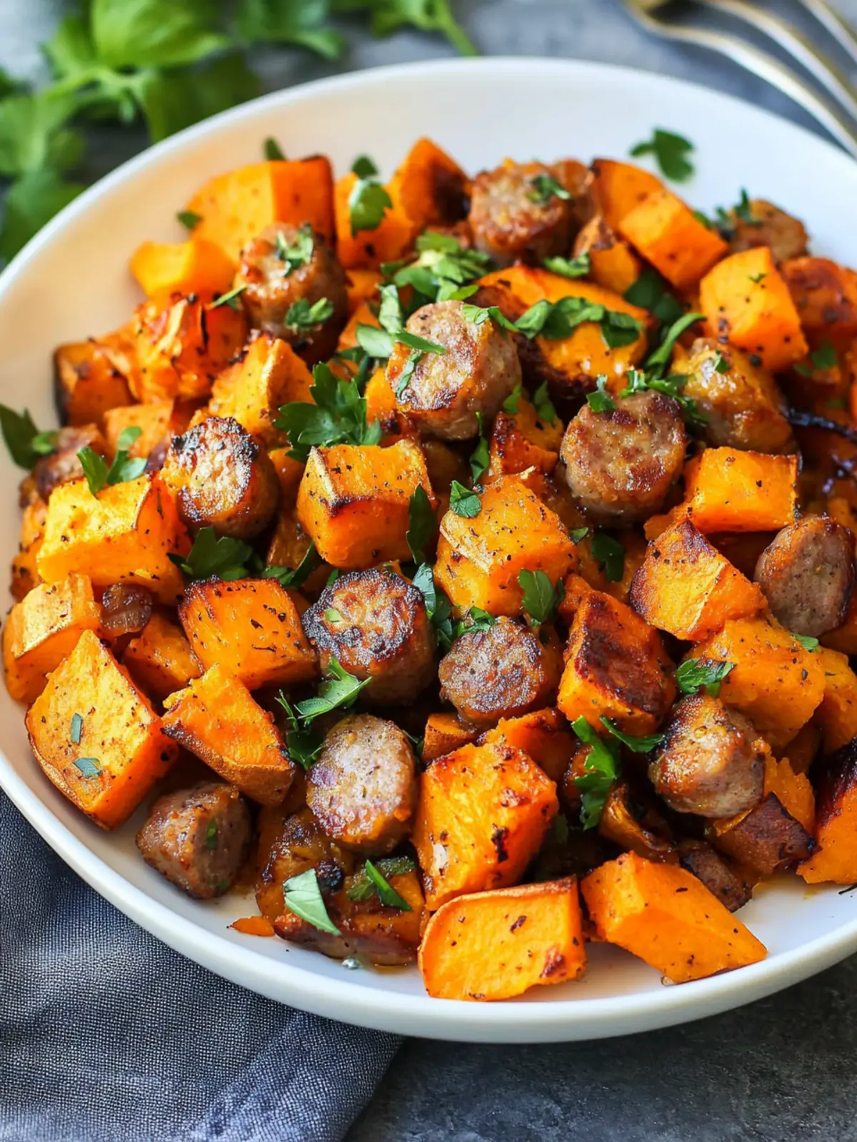 Sweet Potato Hash with Sausage