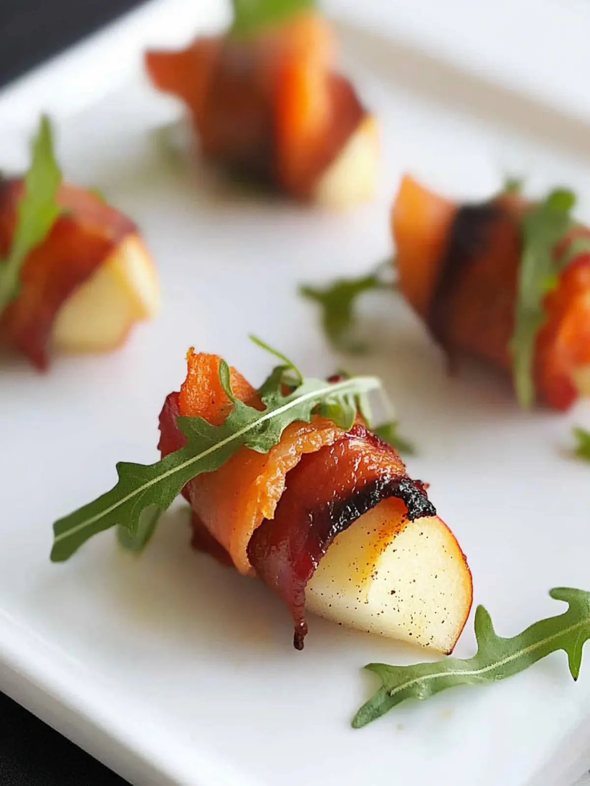 Carrot Bacon Wrapped Apple Bites (Vegan Appetizer)